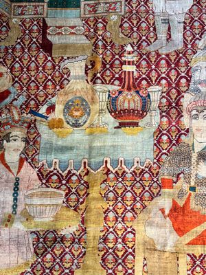 An exceptional and large embroidered silk 'Shahnameh' carpet, signed Musa Baft Tabriz, Tabriz, Iran, 20th C. — photo 25