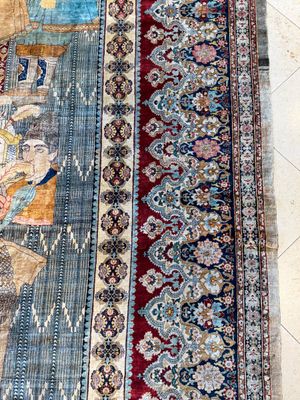 An exceptional and large embroidered silk 'Shahnameh' carpet, signed Musa Baft Tabriz, Tabriz, Iran, 20th C. — photo 27