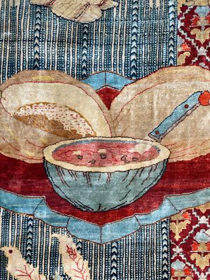 An exceptional and large embroidered silk 'Shahnameh' carpet, signed Musa Baft Tabriz, Tabriz, Iran, 20th C. — photo 28