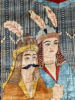 An exceptional and large embroidered silk 'Shahnameh' carpet, signed Musa Baft Tabriz, Tabriz, Iran, 20th C. — photo 29