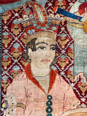 An exceptional and large embroidered silk 'Shahnameh' carpet, signed Musa Baft Tabriz, Tabriz, Iran, 20th C. — photo 31