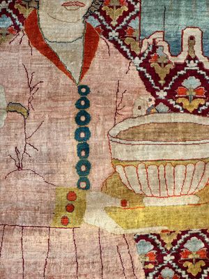 An exceptional and large embroidered silk 'Shahnameh' carpet, signed Musa Baft Tabriz, Tabriz, Iran, 20th C. — photo 32