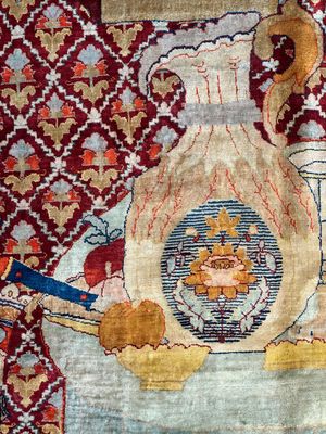 An exceptional and large embroidered silk 'Shahnameh' carpet, signed Musa Baft Tabriz, Tabriz, Iran, 20th C. — photo 33