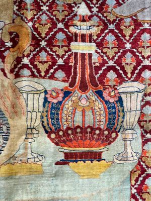 An exceptional and large embroidered silk 'Shahnameh' carpet, signed Musa Baft Tabriz, Tabriz, Iran, 20th C. — photo 34