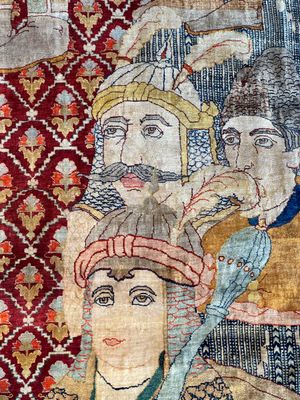 An exceptional and large embroidered silk 'Shahnameh' carpet, signed Musa Baft Tabriz, Tabriz, Iran, 20th C. — photo 35