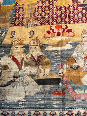 An exceptional and large embroidered silk 'Shahnameh' carpet, signed Musa Baft Tabriz, Tabriz, Iran, 20th C. — photo 40