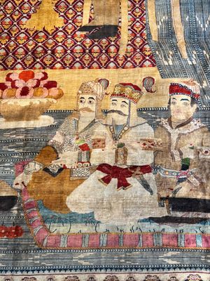 An exceptional and large embroidered silk 'Shahnameh' carpet, signed Musa Baft Tabriz, Tabriz, Iran, 20th C. — photo 41