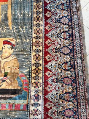An exceptional and large embroidered silk 'Shahnameh' carpet, signed Musa Baft Tabriz, Tabriz, Iran, 20th C. — photo 42