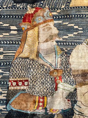 An exceptional and large embroidered silk 'Shahnameh' carpet, signed Musa Baft Tabriz, Tabriz, Iran, 20th C. — photo 43