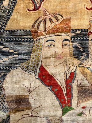 An exceptional and large embroidered silk 'Shahnameh' carpet, signed Musa Baft Tabriz, Tabriz, Iran, 20th C. — photo 44