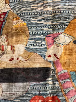 An exceptional and large embroidered silk 'Shahnameh' carpet, signed Musa Baft Tabriz, Tabriz, Iran, 20th C. — photo 50