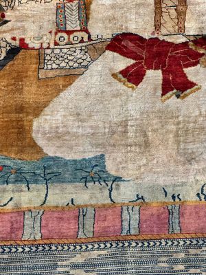 An exceptional and large embroidered silk 'Shahnameh' carpet, signed Musa Baft Tabriz, Tabriz, Iran, 20th C. — photo 54