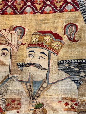 An exceptional and large embroidered silk 'Shahnameh' carpet, signed Musa Baft Tabriz, Tabriz, Iran, 20th C. — photo 56