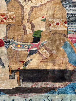 An exceptional and large embroidered silk 'Shahnameh' carpet, signed Musa Baft Tabriz, Tabriz, Iran, 20th C. — photo 58