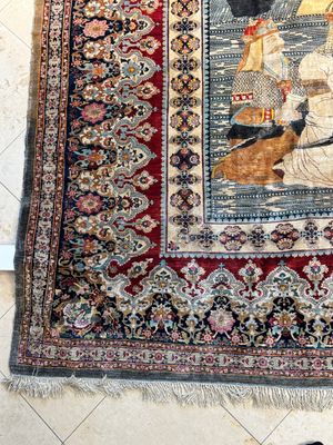 An exceptional and large embroidered silk 'Shahnameh' carpet, signed Musa Baft Tabriz, Tabriz, Iran, 20th C. — photo 61