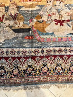 An exceptional and large embroidered silk 'Shahnameh' carpet, signed Musa Baft Tabriz, Tabriz, Iran, 20th C. — photo 63