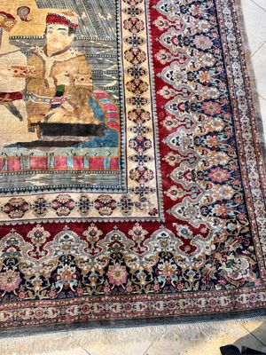 An exceptional and large embroidered silk 'Shahnameh' carpet, signed Musa Baft Tabriz, Tabriz, Iran, 20th C. — photo 64