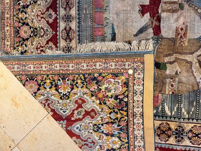 An exceptional and large embroidered silk 'Shahnameh' carpet, signed Musa Baft Tabriz, Tabriz, Iran, 20th C. — photo 65