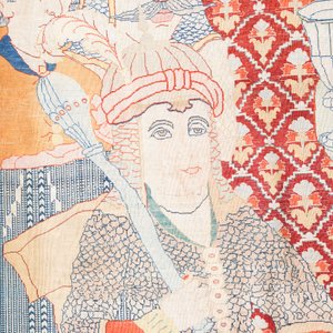 An exceptional and large embroidered silk 'Shahnameh' carpet, signed Musa Baft Tabriz, Tabriz, Iran, 20th C. — photo 21