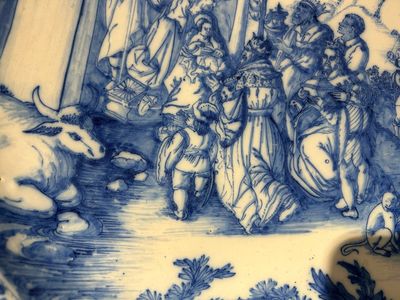 An exceptional blue and white 'Adoration of the Magi' dish, Verstraeten workshop, Haarlem, ca. 1640-1660 — 照片 17