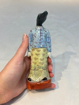 An exceptional complete set of twelve Chinese famille rose zodiac figures, Ge Yi Tai Zao 戈益泰造 marks, Republic — 照片 31