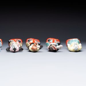 An exceptional complete set of twelve Chinese famille rose zodiac figures, Ge Yi Tai Zao 戈益泰造 marks, Republic — 照片 13
