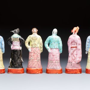 An exceptional complete set of twelve Chinese famille rose zodiac figures, Ge Yi Tai Zao 戈益泰造 marks, Republic — 照片 5