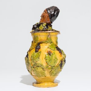 An exceptional Flemish pottery figurative tobacco jar, attr. to Leo Maes, 2nd half 19th C. — 照片 2