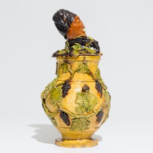 An exceptional Flemish pottery figurative tobacco jar, attr. to Leo Maes, 2nd half 19th C. — 照片 4