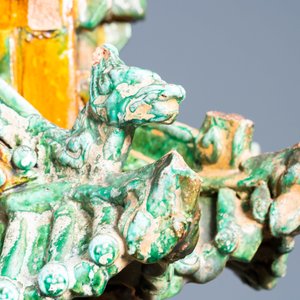 An exceptional large inscribed Chinese sancai-glazed pagoda, dated 1550, Ming — photo 16