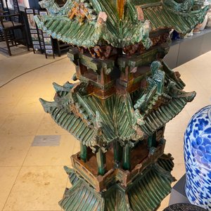 An exceptional large inscribed Chinese sancai-glazed pagoda, dated 1550, Ming — photo 69