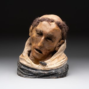 An exceptional life-sized wax sculpture of a deceased monk, Italy, 19th C. — photo 1