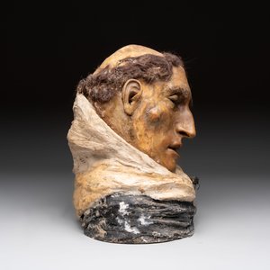An exceptional life-sized wax sculpture of a deceased monk, Italy, 19th C. — photo 4
