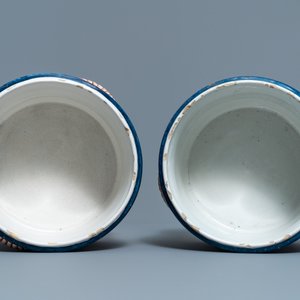 An exceptional pair of Dutch Delft petit feu chinoiserie coolers, 1st quarter 18th C. — photo 5