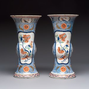 An exceptional polychrome Dutch Delft five-piece garniture in Chinese Kangxi style, first quarter 18th C. — photo 14