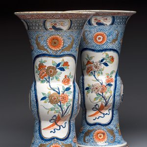 An exceptional polychrome Dutch Delft five-piece garniture in Chinese Kangxi style, first quarter 18th C. — photo 16