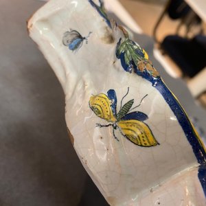 An exceptional polychrome Dutch Delft pocket watch stand, dated 1772 — photo 18