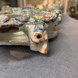 An exceptional polychrome Dutch Delft pocket watch stand, dated 1772 — photo 24