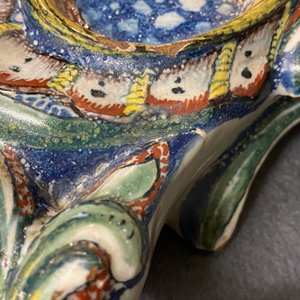 An exceptional polychrome Dutch Delft pocket watch stand, dated 1772 — photo 9