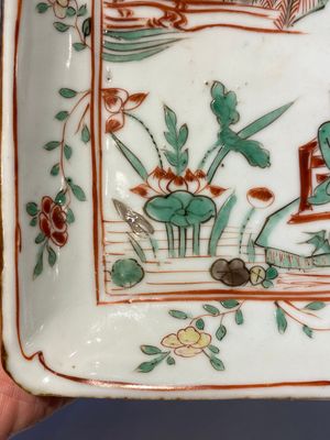 An exceptional set of five Chinese square wucai ko-sometsuke dishes for the Japanese market, Transitional period — 照片 20