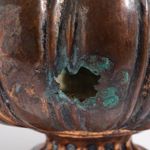 An exceptionally large brass jardiniere and two smaller ones, 17/18th C. — 照片 15