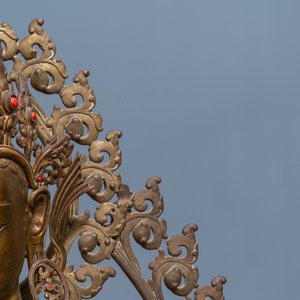 An exceptionally large bronze figure of the White Tara, Nepal, 19th C. — 照片 9