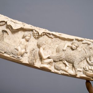 An exceptionally large carved ivory 'Bacchants' tusk, France or Italy, 18th C. — photo 8