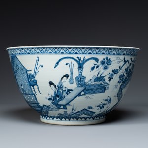 An exceptionally large Chinese blue and white bowl, Kangxi — photo 2
