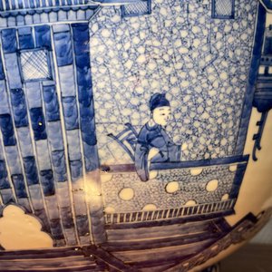 An exceptionally large Chinese blue and white bowl, Kangxi — photo 34