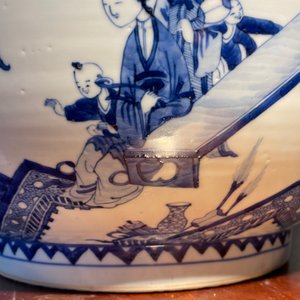 An exceptionally large Chinese blue and white bowl, Kangxi — photo 38