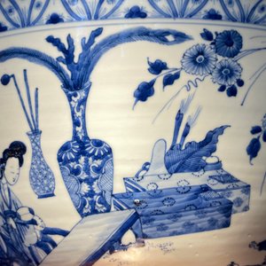 An exceptionally large Chinese blue and white bowl, Kangxi — photo 50