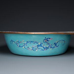 An exceptionally large Chinese Canton enamel basin, Yongzheng — photo 9