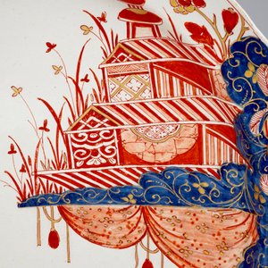 An exceptionally large Dutch Delft doré imari dish with chinoiserie design, 18th C. — 照片 4