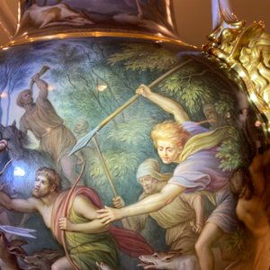 An exceptionally large mythological subject 'Diana and Actaeon' vase, Meissen porcelain, 2nd half 19th C. — photo 42